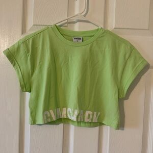 Gymshark Fraction Green Cropped T-Shirt